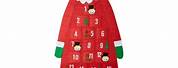 Advent Christmas Santa Calendar Wall Hanging