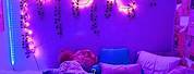 Aesthetic Room with LED Lights and Vines