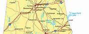 Alabama State Map Interstate Highways