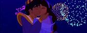 Aladdin and Jasmine First Kiss