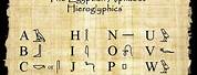 Ancient Egyptian Writing Hieroglyphics