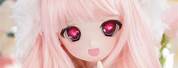 Anime Girl Doll with Pink Hair
