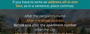 Apartment Address Comma or Semicolon
