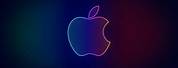 Apple Logo Neon with Transparent Background