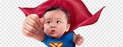 Baby in Superman Costume Flying