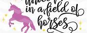 Be a Unicorn in a Field of Horses SVG
