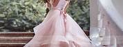 Big Light Pink Wedding Dress