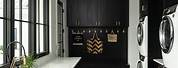 Black Accent Wall Laundry Room