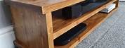 Black Oak Wood Grain TV Stand and Coffee Table
