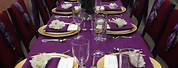 Black and Purple Dinner Table Decorations