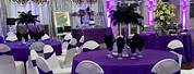 Black and Purple Quinceanera Decorations