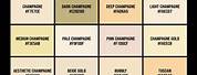 Champagne Gold Color Chart