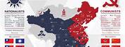 China Map Chinese Civil War