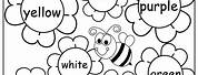 Coloring Pages for Kids with Color Words