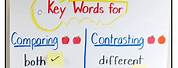 Compare and Contrast Key Words Anchor Chart
