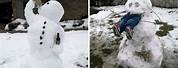 Crazy Snowman in Snow Storm