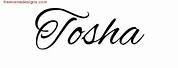 Cursive Font Tosha
