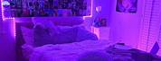 Dark Background Aesthetic Room with LED Lights