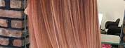 Dark Rose Gold Straight Hair