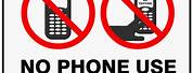 Do Not Use Phone Safety Signage