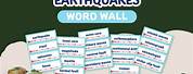 Earthquake Word Wall