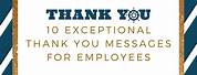 Employee Appreciation Thank You Notes