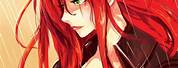 Evil Anime Girl with Long Red Hair