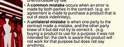 Example of Common Mistake in Contract Law