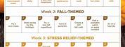 Fall Self-Care Calendar Template