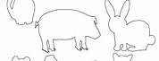 Farm Animal Basic Outline Templates