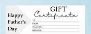 Father's Day Gift Certificate Template