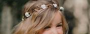 Flower Girl Crown White and Coral