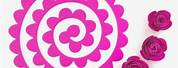 Flower Template Cut Out Rolled Free