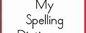 Free Spelling Dictionary Printable