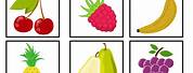 Fruit and Vegetables Memory Game Printable