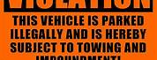 Funny Parking Violation Stickers