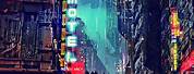 Futuristic Cyber City Wallpaper iPhone