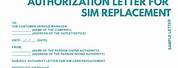 Globe Authorization Letter to Replacement of Sim Card
