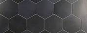 Gray White Black Hexagon Tile