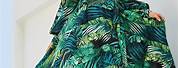 Green Palm Wrap Plus Size Dress