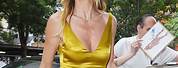 Heidi Klum in a Gold Star Dress