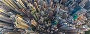 Hong Kong Street Aerial View