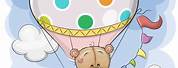 Hot Air Balloon Bear Clip Art