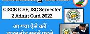 ICSE Admit Card