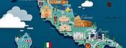 Italy Map with Tourist Attractions