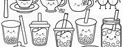 Kawaii Bubble Tea Coloring Pages