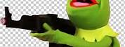 Kermit the Frog Gun in Mouth Meme