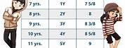Kids Boy Shoe Size Chart