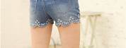 Kids Denim High Waist Shorts