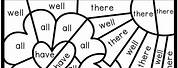 Kindergarten Sight Words Coloring Pages